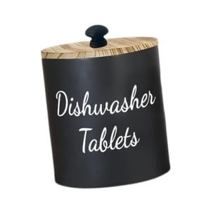 Magideal - Contenedor De Cápsulas Para Lavavajillas, Estuche Portátil De Gran Capacidad Con Tapa Para Detergentes De Lavandería, Caja De Almacenamiento Para Baño Negro