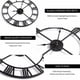 thumbnail image 4 of Reloj de pared redondo de metal, silencioso y sin tictac, 40 cm, 47 cm, 60 cm, reloj digital romano negro para sala de estar, dormitorio, cocina y decoración., 4 of 5