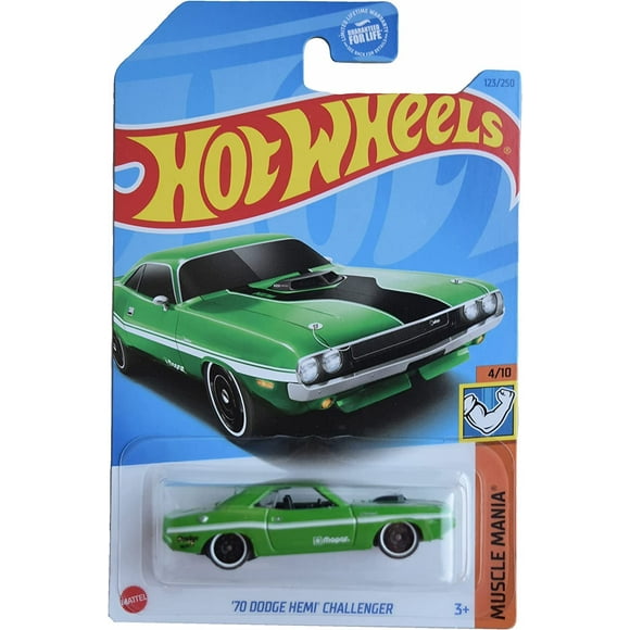 Coche de juguete Hot Wheels '70 Dodge Hemi Challenger escala 1:64