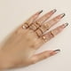 thumbnail image 1 of Boho Style Vintage Carved Starry Gemstone Rings - 11pcs Combo Set for Women and Girls, 1 of 5