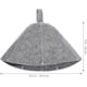 thumbnail image 3 of Gorro de sauna ruso (2 unidades), de lana, original, de fieltro ruso, para baño, vaporizador, para hombre y mujer, color gris, 18 años, 3 of 7