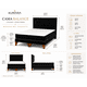 thumbnail image 4 of Cama Europea 2 Plazas Base Dividida con Respaldo Capitoné Negro y Colchón Híbrido, 4 of 10