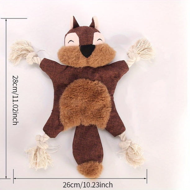 Pet Toys Dog Toys Plush Toys Squirrel Fox Shape Plush Toys Cotton Rope BB Called Dog Chew Toy For Small Medium Large Dogs And Cats