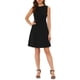 thumbnail image 2 of INSPIRE CHIC Vestido midi sin mangas de color sólido para mujeres en el trabajo L Negro, 2 of 7