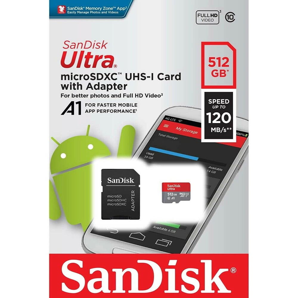 Memoria Microsd 512gb Ultra Microsdxc Uhs-1 Sandisk