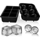 thumbnail image 1 of Bandejas de cubitos de hielo de silicona, juego de 2, moldes para hacer bolas de hielo esféricas con tapa y moldes cuadrados grandes, reutilizables y sin BPA., 1 of 5