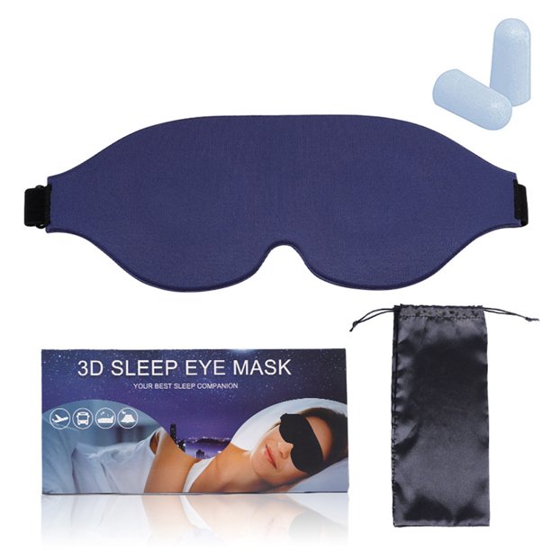 Antifaz Para Dormir, Diseño Del Contorno De La Cuenca Del Ojo En 3d, Con Tapones Para Los Oídos Y Bolsa De Viaje, Blackout, Suave Y Cómodo, Apto Para Yoga O Meditación