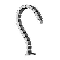 Ioensy - Kit De Gestión De Cables Vertebrae, Tubo De Enhebrado De Cables Para Mesa De Conferencias Doméstica, Color Plateado