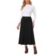 thumbnail image 2 of INSPIRE CHIC Falda de Mujer Suéter Línea A Otoño Invierno Elástica Cintura Alta Estirable Tejido de Punto Midi Falda XL Negro, 2 of 6