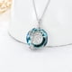 thumbnail image 2 of Collar HESHPAWS Tree of Life con Inicial A-Z Azul, 2 of 3