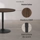 thumbnail image 2 of Pack 2 Mesas Bar Lorven Altura Ajustable Diámetro 60cm Comedor Madera Oscura, 2 of 8