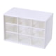 thumbnail image 1 of Caja De Cajones De Escritorio A Prueba De Polvo Para Joyería, Cosméticos, Hogar, Oficina, 9 Cuadrículas, Color Blanco, 1 of 5