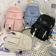 thumbnail image 2 of New Fashion Student High Capacity Waterproof College Backpack Trendy Girls Canvas Shoulders School Bags Boy Travel Book Bag, 2 of 3