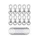 thumbnail image 1 of Gancho De Seguridad De Cordón Giratorio De Metal De 20 Piezas Con Llaveros, 1 of 5