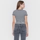 thumbnail image 2 of Polera Mujer M/C Rib Cuello V Roulette Líneas Negro Corona, 2 of 5