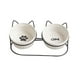 thumbnail image 5 of Cuenco doble para perros y gatos, plato para gatos, separable, portátil, antideslizante, boca oblicua, sin derrames, inclinable para gatos de , Blanco, 5 of 5