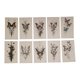 thumbnail image 1 of Unique Bargains Navidad 10 Piezas Tatuajes Falsos Realistas Halloween Tatuaje Temporal para Adultos Gris Negro, 1 of 5