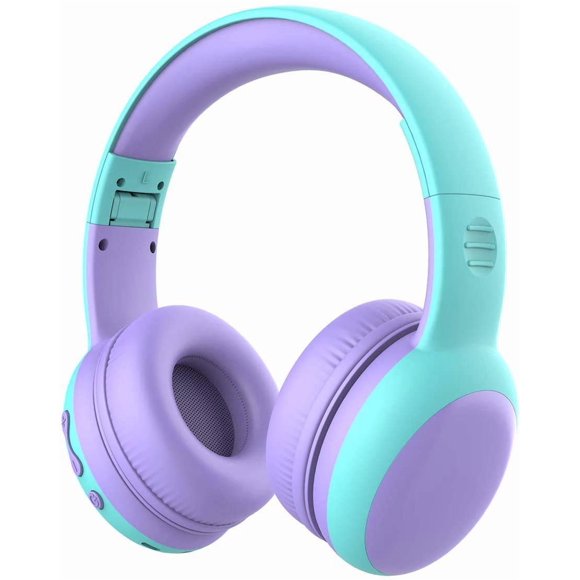 Auriculares Bluetooth para niños Gorsun con micrófono, color morado