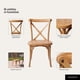 thumbnail image 5 of Pack 2 Sillas Terraza Comedor Crossback Apilables Polipropileno Acabado Madera, 5 of 8