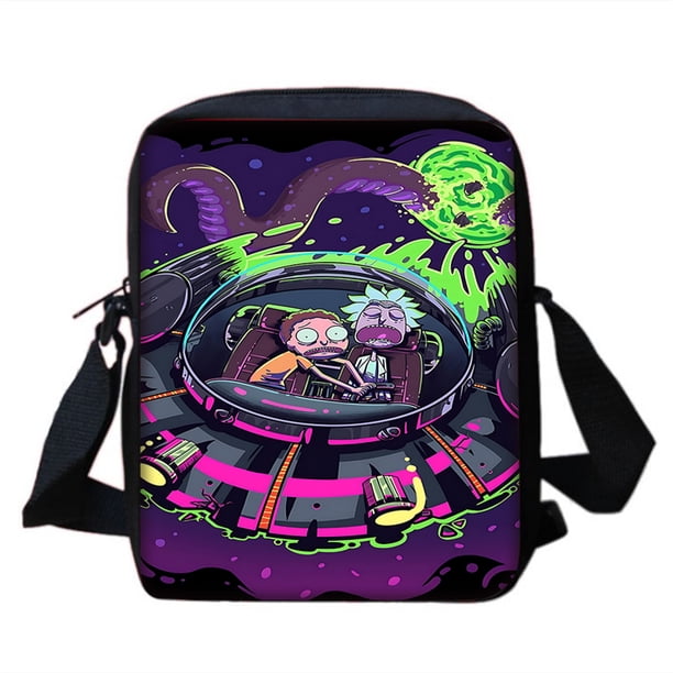 3 pcs set Funny M-mortys Cartoon R-ricks School Bag For Boy Girls with Shoulder Bags Pencil box Cartoon Backpack for Child