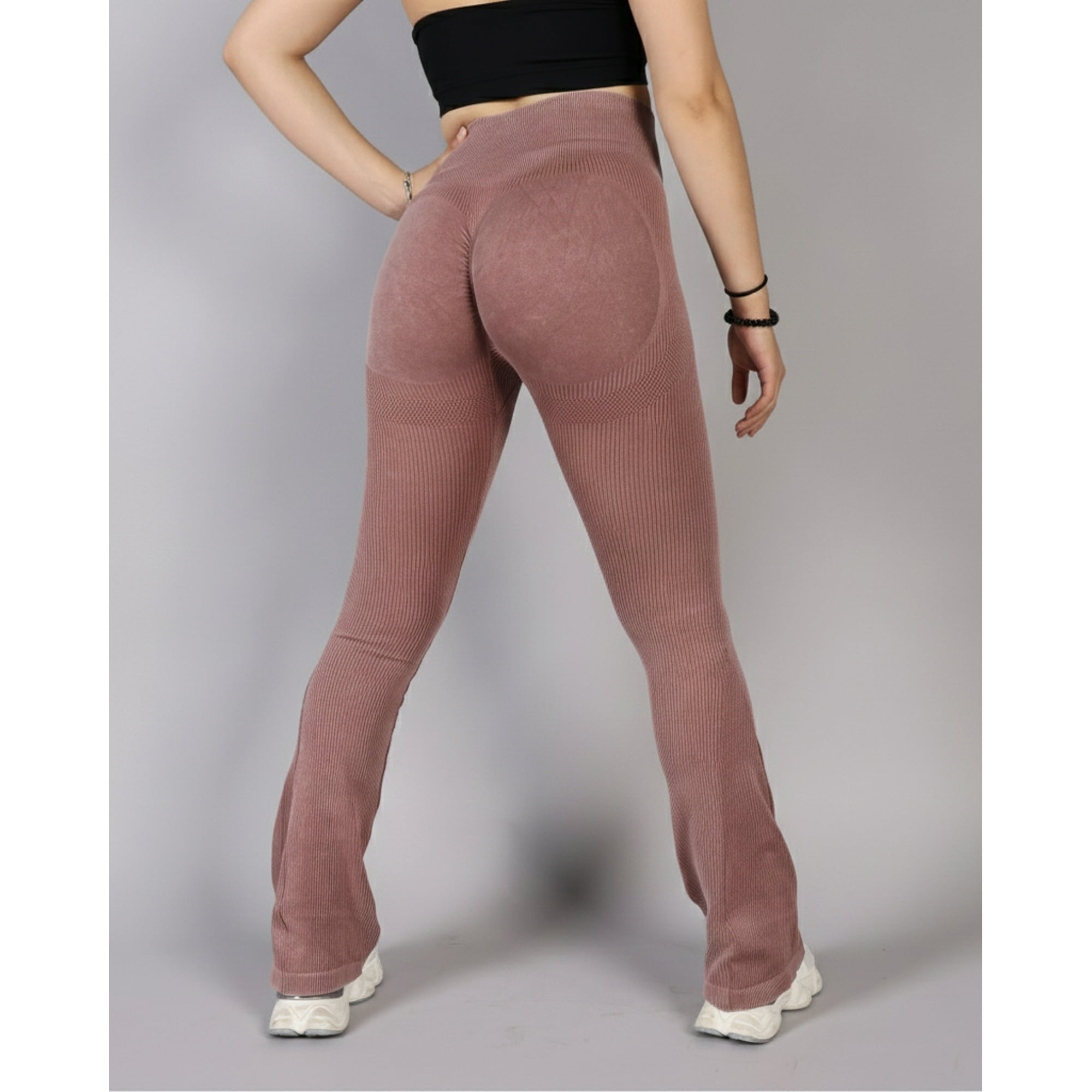 Flix Spa - Calza Mujer Flare Levanta Cola Rib Gym