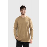 Polera Orgánica Manga Larga Vertical Logo Verde Hombre Falcone
