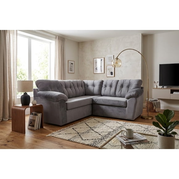 SOFA SECCIONAL MILLARAY FELPA GRIS