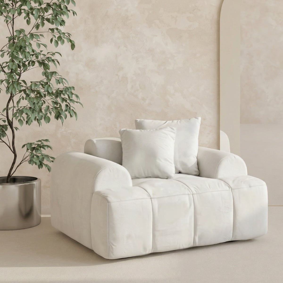 Santú Home & Deco - Sofa Moderno Poltrona Blanco Lounge
