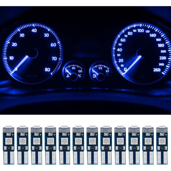 Lámparas LED T5 RGOAANC 12PCS 12V Azul Tablero 3030SMD