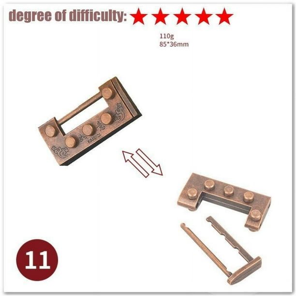 Classic IQ Metal Brain Teaser Magic Baffling Puzzles Game Toys For Children Adults Funny Gifts