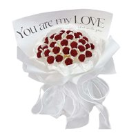 Bothyi - Ramo De Rosas Materiales De Fabricación De Ramo Para La Fiesta De Aniversario Del Día De San Valentín Rojo