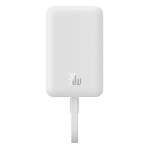 Powerbank Baseus Magnético Mini Carga Rápida Inalámbrica 30W 10000Mah - Tipo C - Blanco
