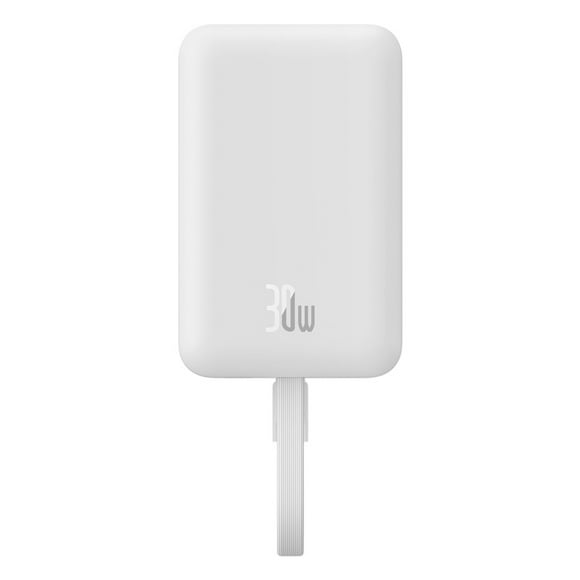 Powerbank Baseus Magnético Mini Carga Rápida Inalámbrica 30W 10000mAh - Tipo C - Blanco