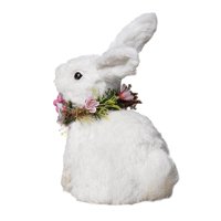 Bothyi - Conejo De Pascua Suave Con Arte De Accesorios De Foto De Corona Para Adorno De Escritorio Al Aire Libre C