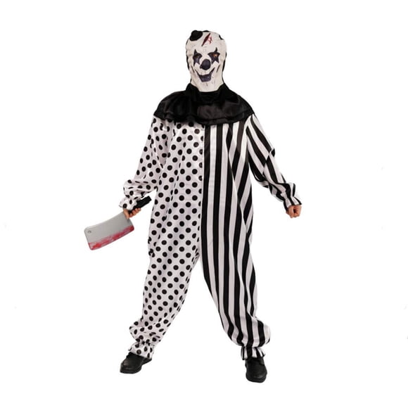 Disfraz de payaso Country-living, talla grande, negro y blanco