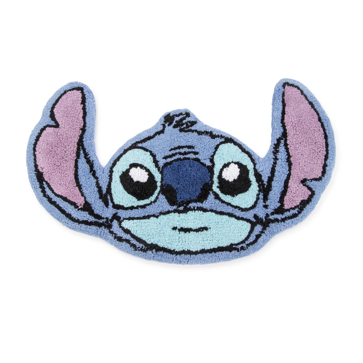 Alfombra Disney Stitch Infantil 68x46 Algodón Azul Baño