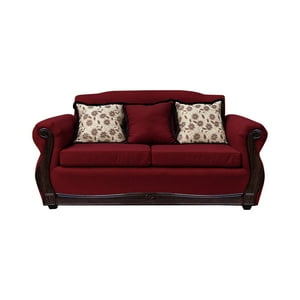 América Decora - Sofá Con Resorte Estructural Grand Santi Chenille 3 Personas Rojo