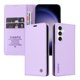 thumbnail image 3 of Funda Billetera de Cuero para Samsung Galaxy S23 FE con Tarjetero y Soporte - Tapa Magnética Morado, 3 of 6