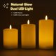 thumbnail image 5 of Pack de 3 velas LED LumiPur verde salvia (8 cm‑13 cm), 5 of 5
