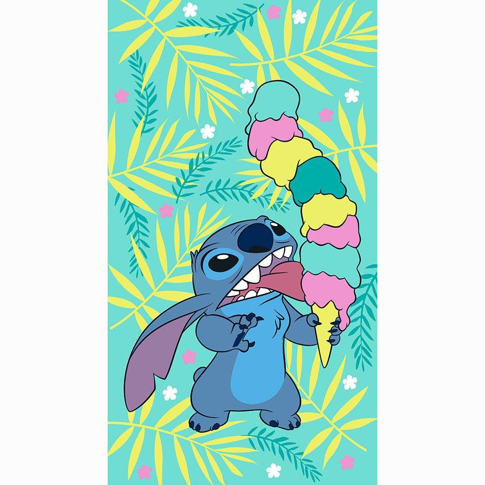 Toalla De Playa Disney Lilo & Stitch Stitch Ice Cream, 100% Algodón