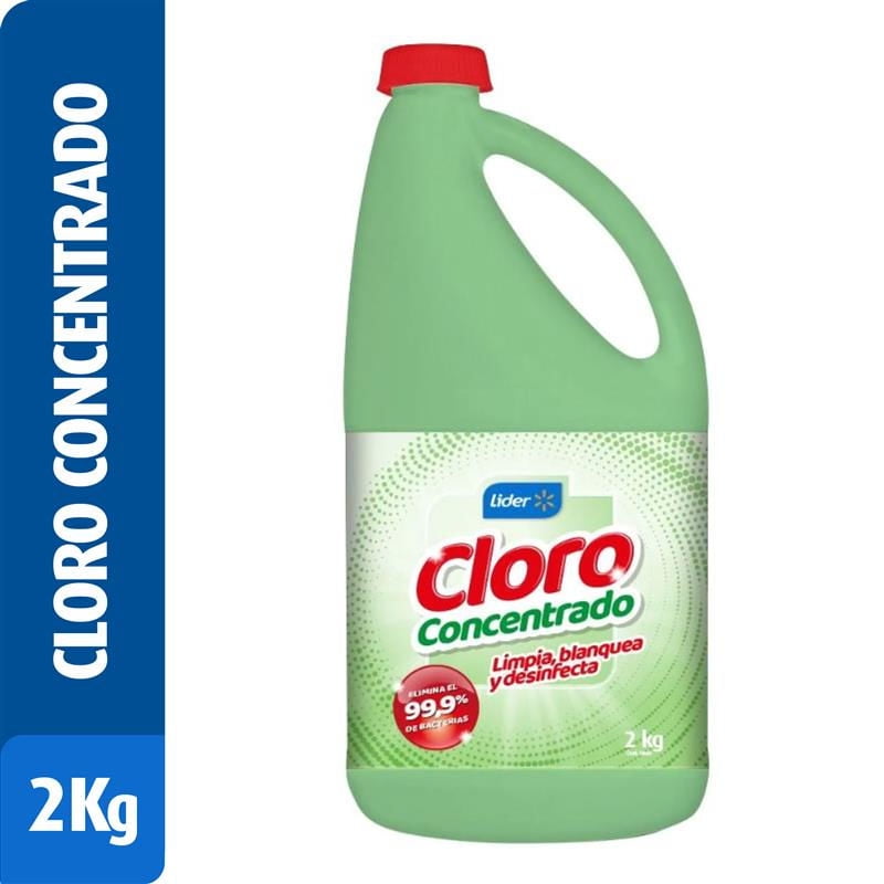Cloro Líquido Tradicional Botella 2 kg Lider