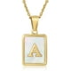 thumbnail image 1 of Collar HESHPAWS Shell Initial Necklace Cadena Cable 18 in Dorado, 1 of 3