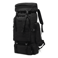 Mochila Belug Para Senderismo 80L Tactica Para Campaña Camping Negro