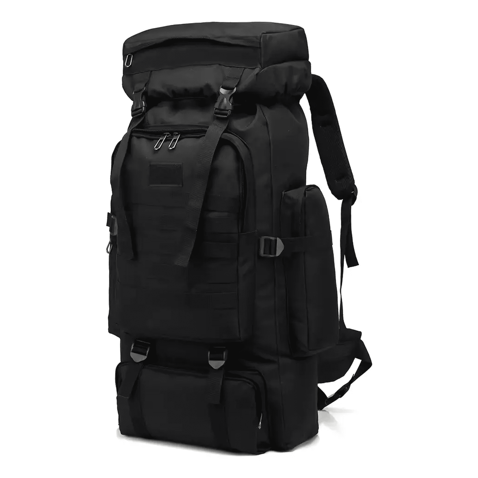 Mochila Belug Para Senderismo 80l Tactica Para Campaña Camping Negro