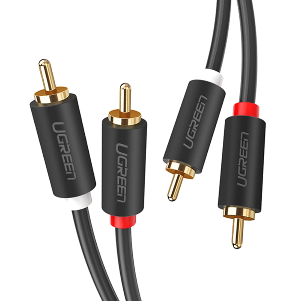 Cable Audio 2rca M/2rca M 5m Negro Ugreen Av104