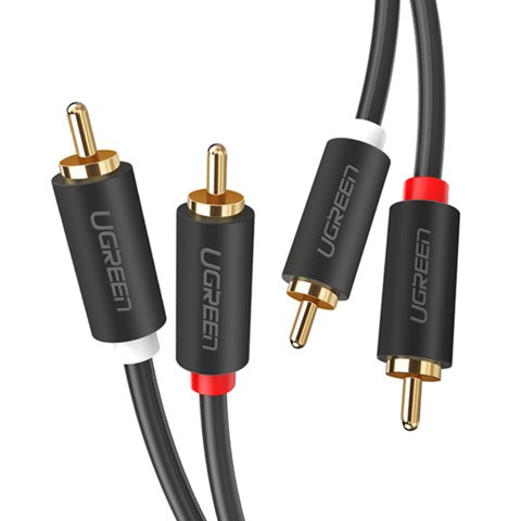 Cable Audio 2Rca M/2Rca M 5M Negro Ugreen Av104