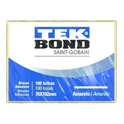 Notas Adhesivas Amarillo - 76X102Mm 100 Hojas - Tekbond