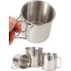 thumbnail image 2 of Juego de 4 tazas de acero inoxidable 304 para acampar al aire libre, portátiles, para montañismo, senderismo, viajes, utensilios de cocina, accesorios, 2 of 6