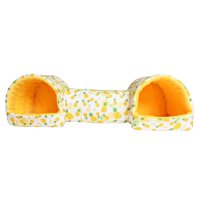Magideal - Escondite Para Hámster, Túnel Para Conejillos De Indias, Jaula Portátil Y Transpirable, Accesorios Para Conejos, Casa Para Animales Pequeños, Erizos Y Piña Amarilla
