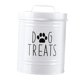 thumbnail image 3 of Contenedor De Almacenamiento De Comida Para Perros, Portátil, Sellado, Asa De Metal Resistente, Frasco Para Mascotas De 54 Oz, Blanco, 3 of 5